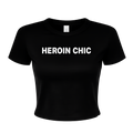 Heroin Chic Baby Tee — Black