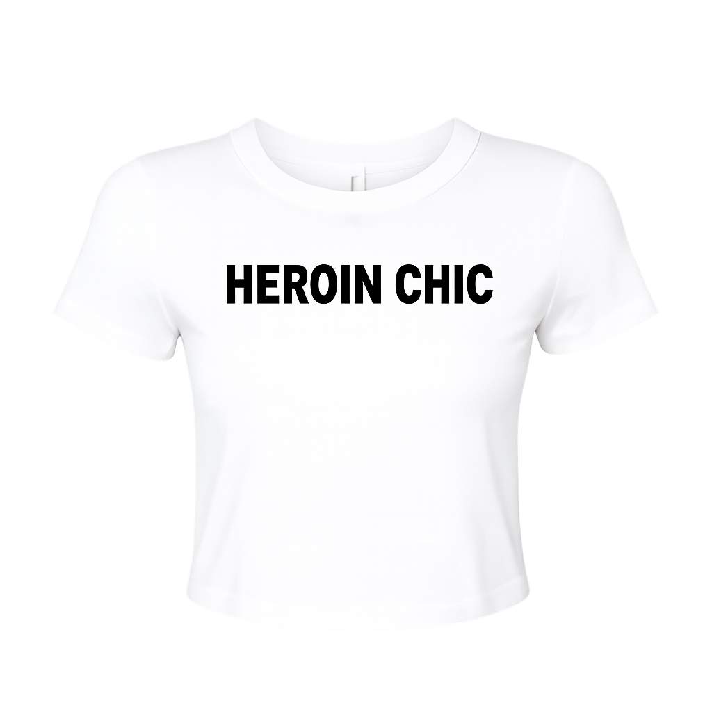 Heroin Chic Baby Tee — White